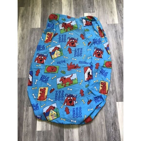 Vintage Clifford Big Red Dog Sheets Twin Flat Fitted Dan River 2001 Scholastic - Picture 1 of 4